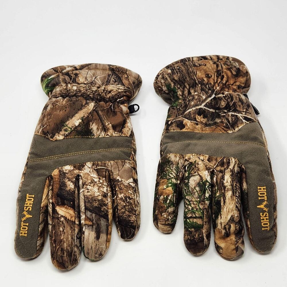 Hot Shot Gloves Mens Medium Brown Camo Waterproof 3M Thinsulate Hunting Winter
